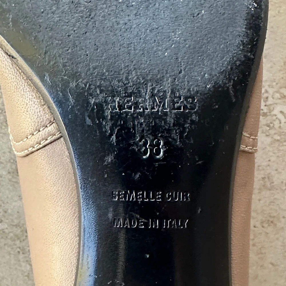 Hermes Tan Women's Loafers - Picture 4 of 7